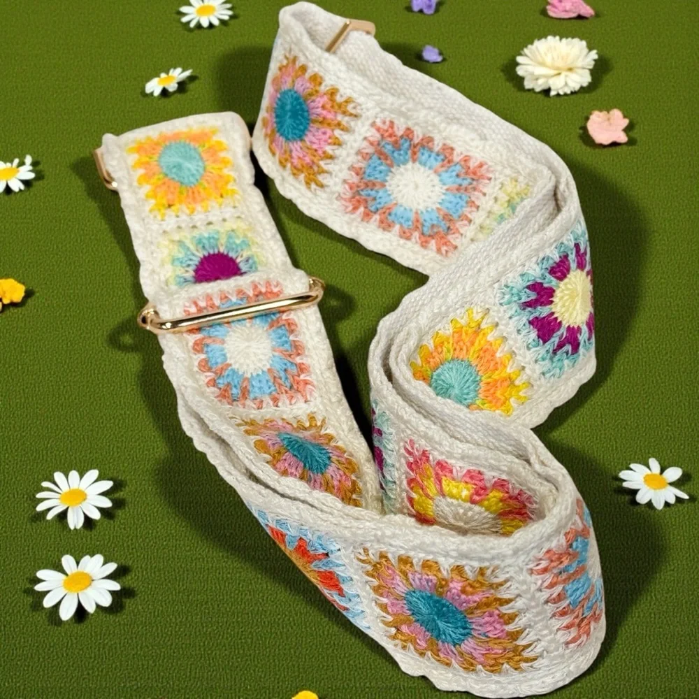 Crochet Patchwork Crossbody/Shoulder Strap